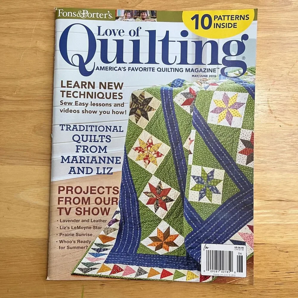 Fons and Porters Love of Quilting Magazine Lot of 3 from Spring Summer 2015